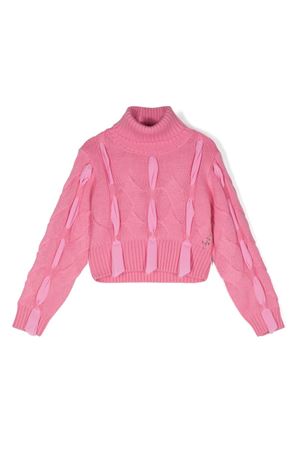 pink polyester jumper MISS BLUMARINE KIDS | IF4060MA51IX0604